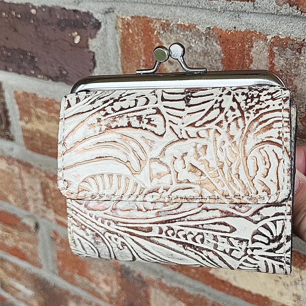 Patricia Nash Metallic White Astor Wallet